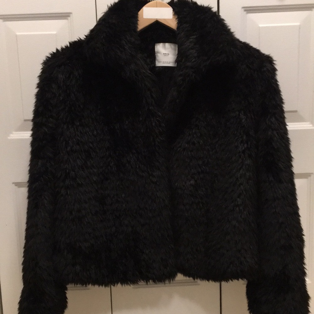Mango Faux Fur Coat